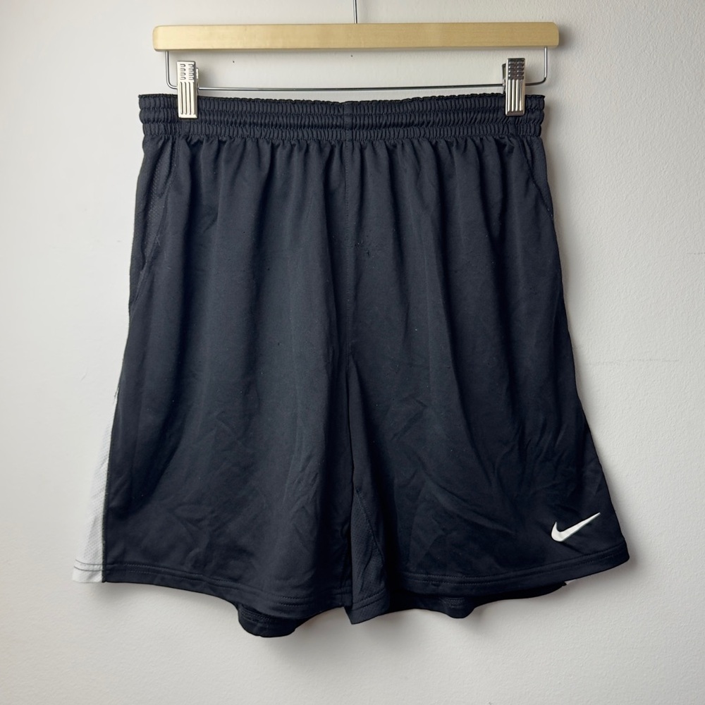 Nike Black and White Sports Shorts Dri - Fit Elastic Waistband
